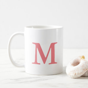 Caneca De Café Modelo de Monograma Inicial Moderno e Elegante Per