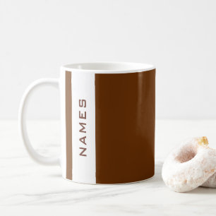 Caneca De Café Modelo de Nomes Mínimos Elegantes Modernos