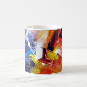 Caneca De Café Modelo de pintura por Abstrato moderno