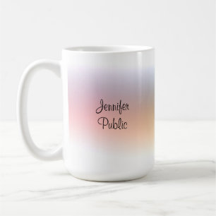 Caneca De Café Modelo de Script Colorido Moderno Manuscrito