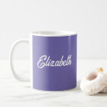 Caneca De Café Modelo de Script Personalizado Adicionar Nome Peri<br><div class="desc">Script Elegante Personalizado Adicione Seu Nome Modelo Trendy Classic Script Periwinkle Blue Coffee Mug.</div>