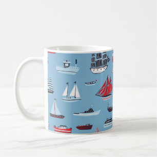 Caneca De Café modelo de vintagem de navio viagem