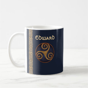Caneca De Café Modelo feito sob encomenda (azul) de Triskelion do