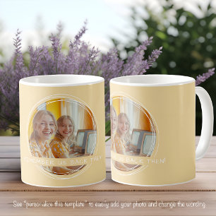 Caneca De Café Modelo Mensagem de Foto Lembrança Parceiros Amarel