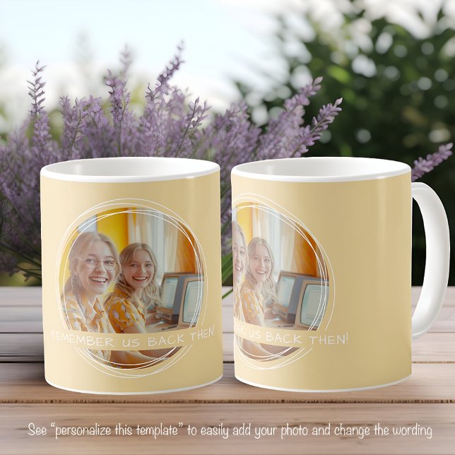 Caneca De Café Modelo Mensagem de Foto Lembrança Parceiros Amarel (Criador carregado)