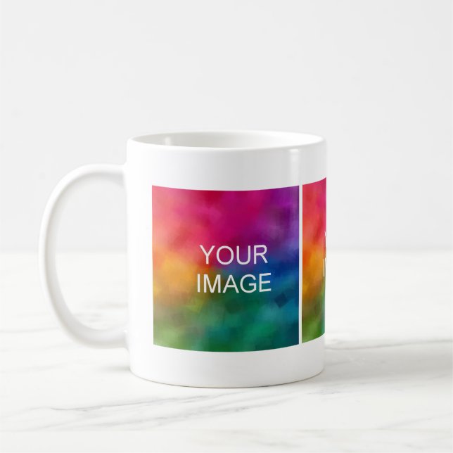 Caneca De Café Modelo moderno simples adicione suas próprias imag (Esquerda)