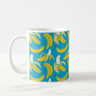 Caneca De Café modelo sem costura de banana tropical fruta fresca