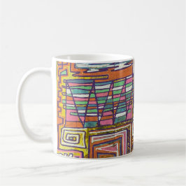 Caneca De Café Modern Art Maze