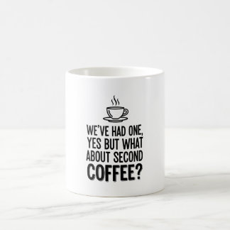 Caneca De Café Modern Bold Typography Second Coffee Quote Mug