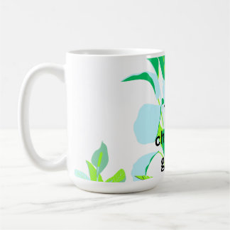 Caneca De Café Modern Botanical Leaf 