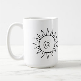 Caneca De Café Modern Celestial Sunburst Mug