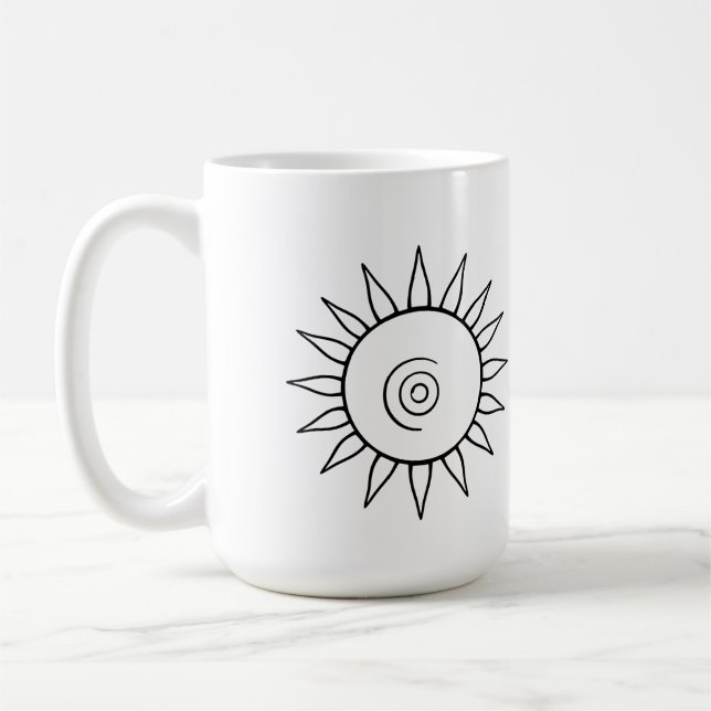 Caneca De Café Modern Celestial Sunburst Mug (Esquerda)