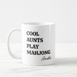 Caneca De Café Modern Cool Aunts Play Mahjong Name Quote