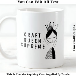 Caneca De Café Modern Crafting Queen 33 Novelty Artesanato