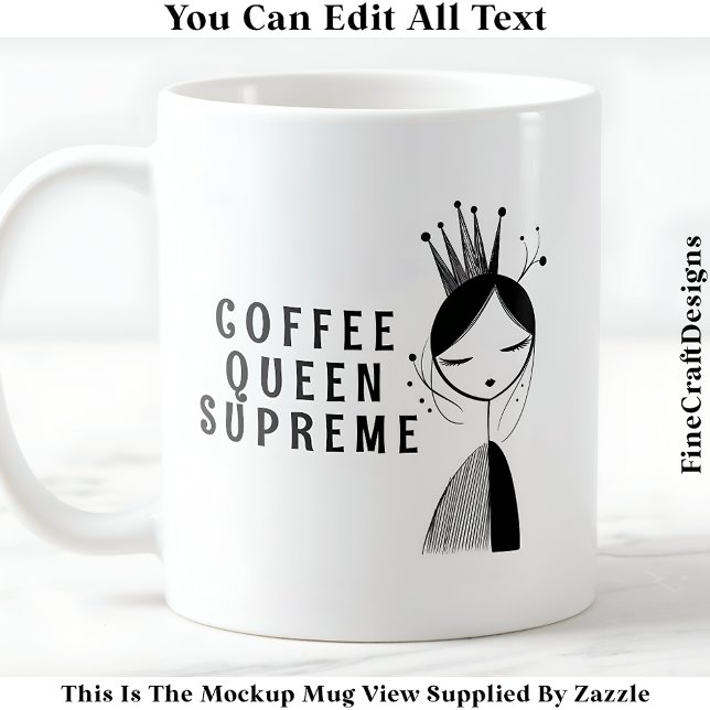 Caneca De Café Modern Crafting Queen 34 Novelty Artesanato (Criador carregado)