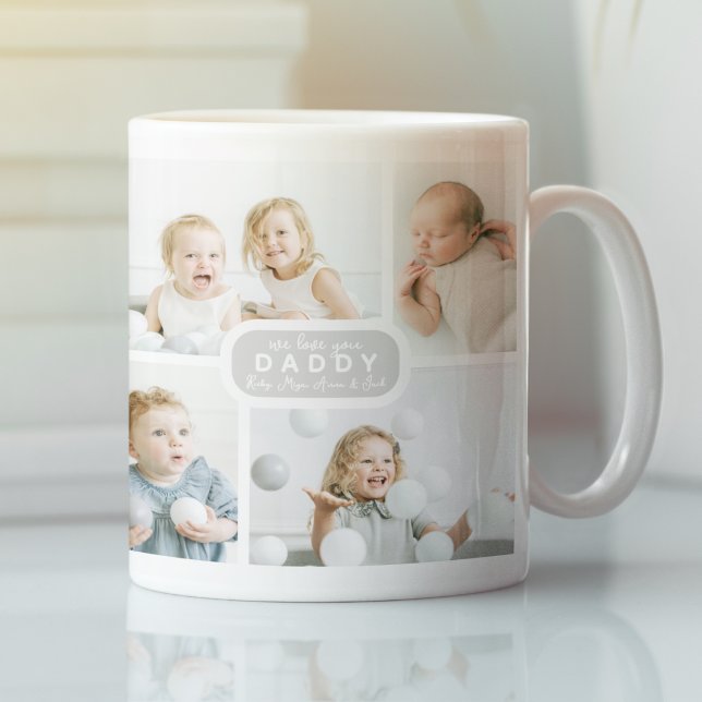Caneca De Café Modern Daddy 4 Photo Gray (Criador carregado)