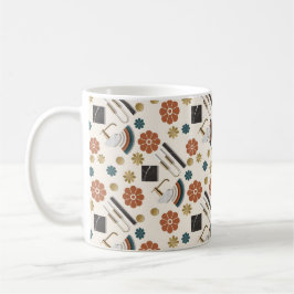 Caneca De Café Modern decorative composition combining floral