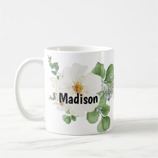 Caneca De Café Modern farmhouse personalize custom Floral Mug