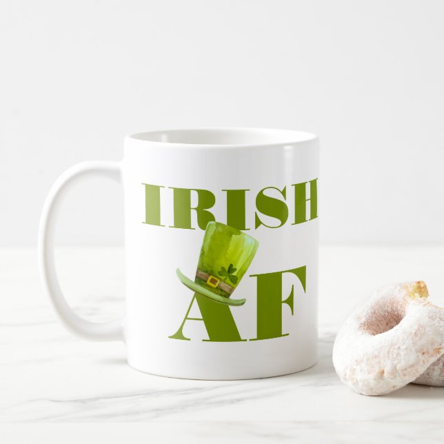 Caneca De Café Modern Funny IRISH AF (Com Donut)