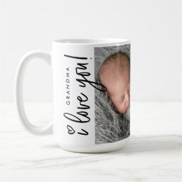 Caneca De Café Modern Grandma I love you Photo from baby Custom