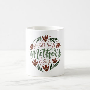 Caneca De Café Modern Happy Mother's Day Classic Mug