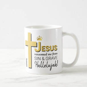 Caneca De Café Modern JESUS ME RANSOMOU Páscoa Cristã