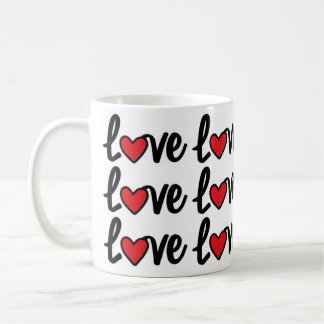 Caneca De Café Modern Love Repete Pattern Mug