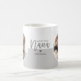 Caneca De Café Modern Love You Nana Grey & Branco 2-Foto