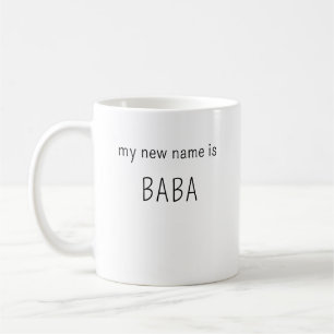 Caneca De Café Modern Meu novo nome é BaBa Papa mamãe presentes