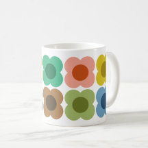 Modern Mid-Century Floral - Colorful Retro Flower