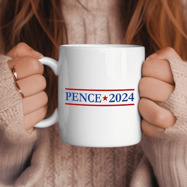 Caneca De Café Modern Mike Pence 2024 Presidente dos EUA (Criador carregado)