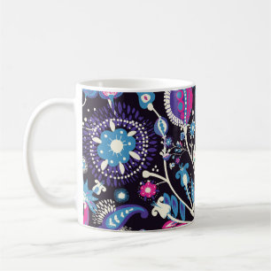 Caneca De Café Modern paisley: padrão oriental tradicional.
