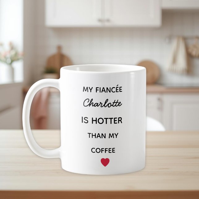Caneca De Café Modern Personalized Fiancée Coffee Mug (Criador carregado)
