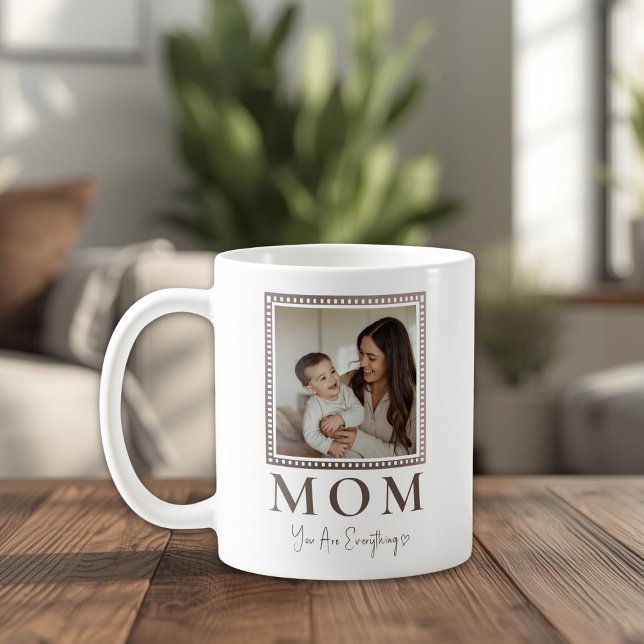 Caneca De Café Modern Personalized Mom Photo Mug Elegant Gift (Criador carregado)