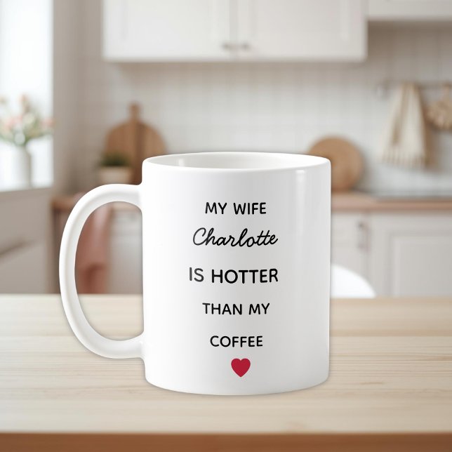 Caneca De Café Modern Personalized Wife Coffee Mug (Criador carregado)