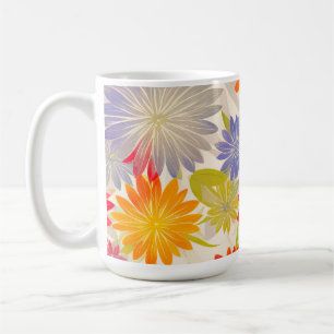 Caneca De Café Modern Red Daisy BOHO design