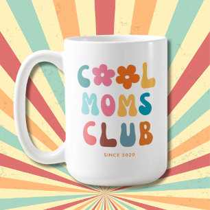 Caneca De Café Modern Retro Legal Clube mães Vintage Groovy Daisy