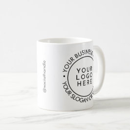 Caneca De Café Modern Round Business Logo Promotional