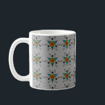 Caneca De Café Modern Slate Mandala"<br><div class="desc">"Elegant and modern seamless mandala pattern featuring vibrant orange and yellow accents on a sophisticated slate gray background. A high-quality design perfect for contemporary home decor and professional styling."</div>