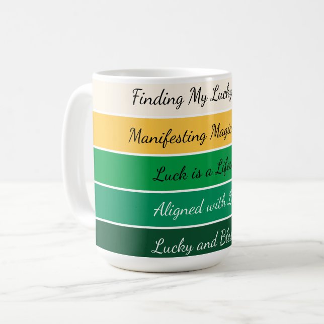 Caneca De Café Modern St. Patrick’s Day Gradient (Frente Esquerda)