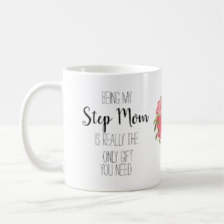 Caneca De Café Modern Step Mãe só dá presente de coração floral e