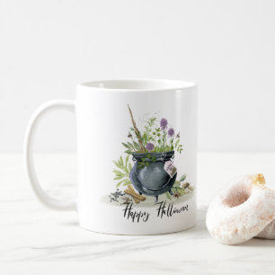 Caneca De Café Modern Vintage - receita de caldeirão de Halloween