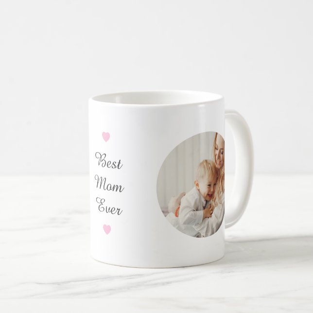 Caneca De Café Moderna Mãe Melhor Mãe de Todos Presente Precioso (Frente Esquerda)