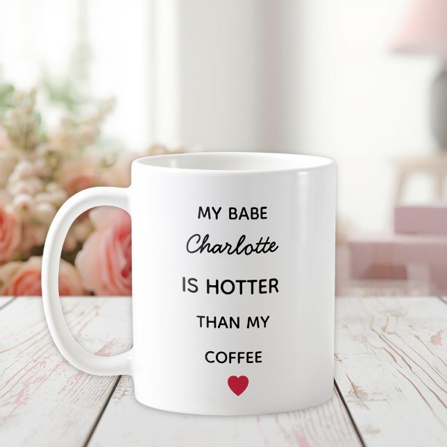Caneca de Café Moderna Personalizada Babe (Criador carregado)