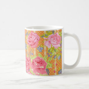 Caneca De Café modernchintz_orange