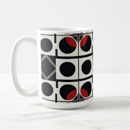 Caneca De Café Moderno Abstrato Geométrico Com Círculos