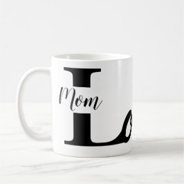Caneca De Café Moderno Amor Mãe Tipografia Café Mug