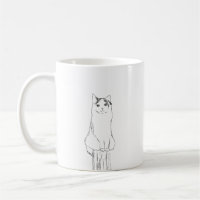 Moderno de esboço de gato bonito