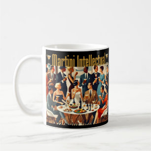 Caneca De Café Moderno de Meados do Século Os Intelectuais Martin
