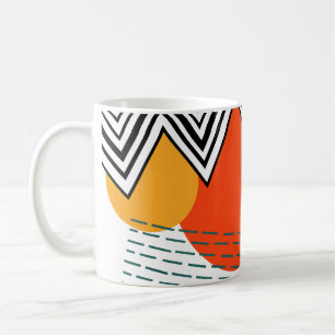 Caneca De Café Moderno do Médio do século abstrato